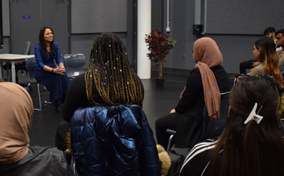 Students discuss policy with Rushanara Ali MP